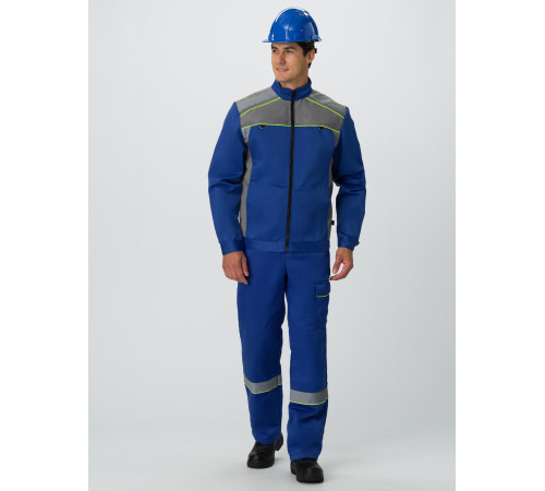 Костюм Практик СОП (тк.Смесовая,210) п/к, васильковый/серый