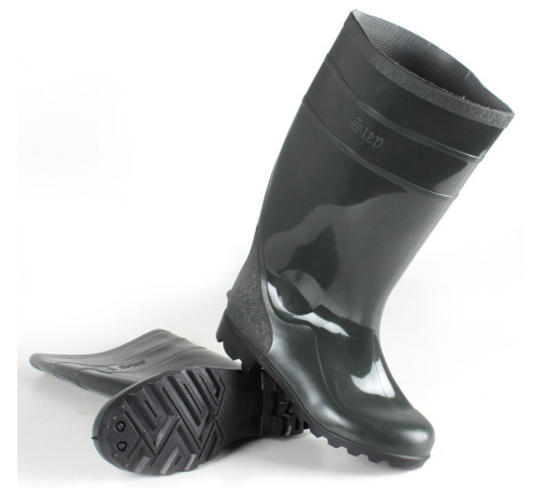 Сапоги мужские ПВХ двухкомпонентные Step, оливковый (арт.С-40)