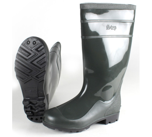 Сапоги мужские ПВХ двухкомпонентные Step, оливковый (арт.С-40)
