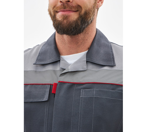 Костюм Фаворит-2 усиленный IMP (тк.Смесовая,210) п/к, т.серый/серый/красный