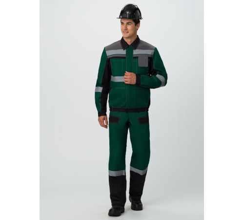 Костюм Виват-2 Премиум IMP (тк.Смесовая,240) п/к, зеленый/черный/серый