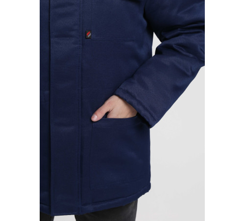 Куртка зимняя Бригада NEW (тк.Смесовая,210), т.синий/оранжевый