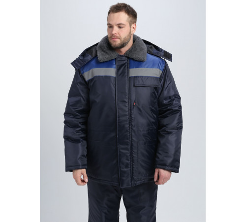 Куртка зимняя Бригада NEW (тк.Оксфорд), т.синий/васильковый