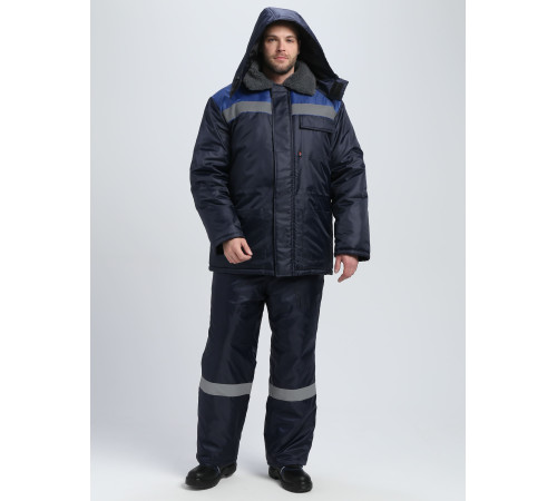 Куртка зимняя Бригада NEW (тк.Оксфорд), т.синий/васильковый