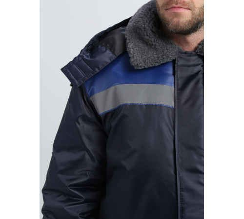 Куртка зимняя Бригада NEW (тк.Оксфорд), т.синий/васильковый