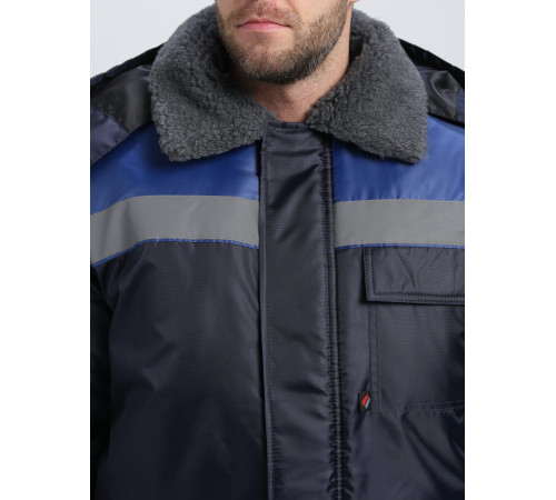 Куртка зимняя Бригада NEW (тк.Оксфорд), т.синий/васильковый