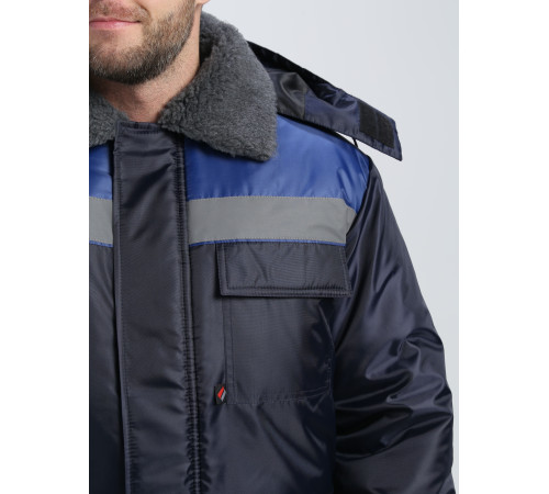 Куртка зимняя Бригада NEW (тк.Оксфорд), т.синий/васильковый