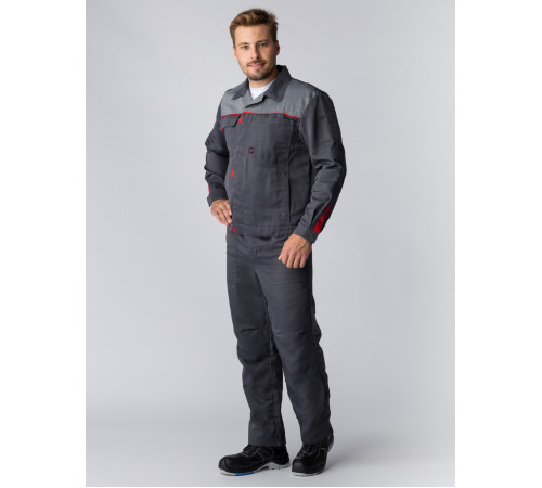 Костюм Фаворит-1 (тк.Смесовая,210) брюки, т.серый/серый