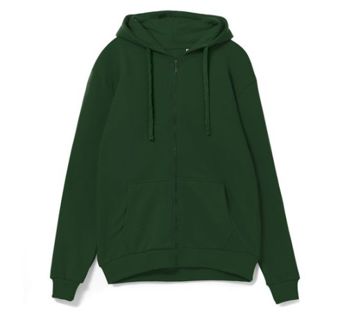 Толстовка на молнии с капюшоном Siverga 2.0, темно-зеленый