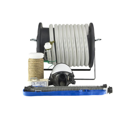 Противогаз шланговый Бриз-0304 (ПШ-20Б) шланг ПВХ (барабан пластик.) с 1 маской ППМ