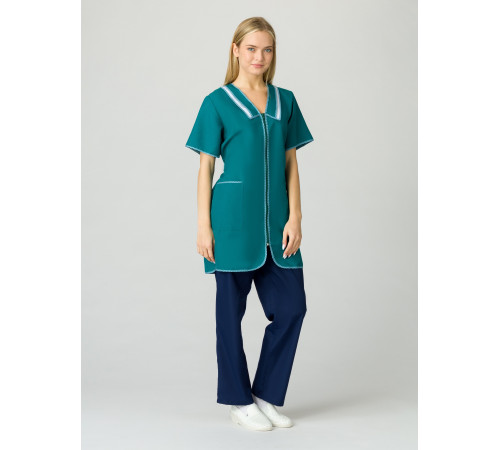 Халат женский Сакура (тк.Габардин), зеленый