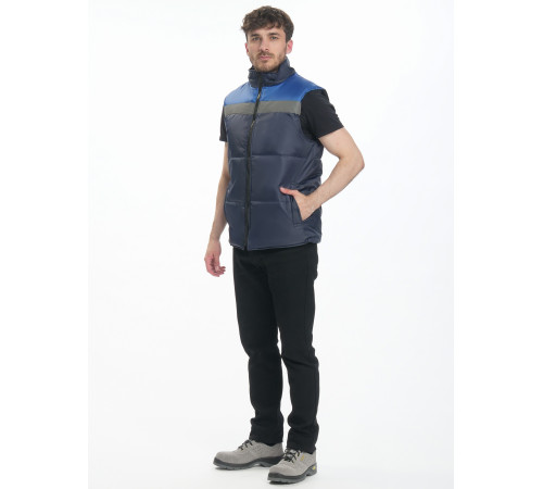 Жилет утепленный Экспертный СОП (тк.Оксфорд), т.синий/васильковый