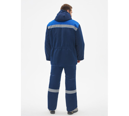 Костюм зимний Легион-К (тк.Смесовая,210) брюки, т.синий/васильковый