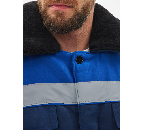 Костюм зимний Легион-К (тк.Смесовая,210) брюки, т.синий/васильковый