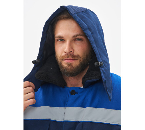 Костюм зимний Легион-К (тк.Смесовая,210) брюки, т.синий/васильковый