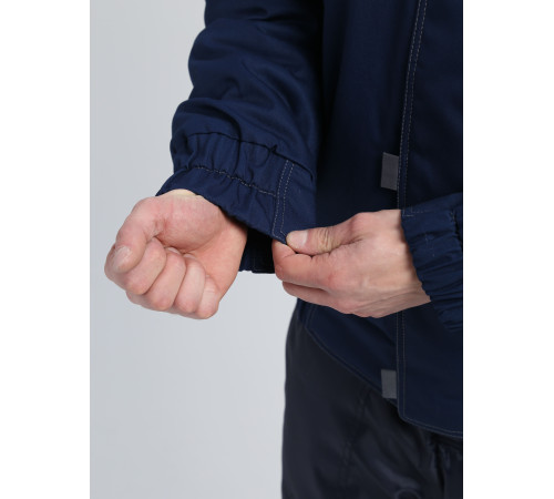 Куртка зимняя укороченная Фаворит (тк.Смесовая,240), т.синий/васильковый/серый