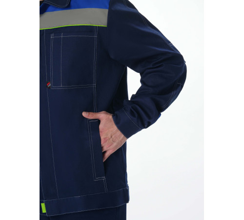 Костюм Фаворит-1 СОП (тк.Смесовая,210) брюки, т.синий/васильковый