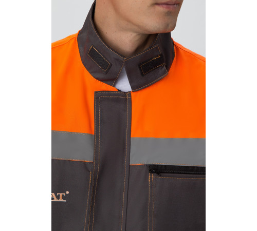 Костюм лесоруба Волат-Урбан СОП (тк.Нортон,262) п/к, серый/черный/оранжевый