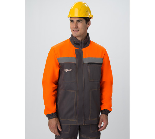 Костюм лесоруба Волат-Урбан СОП (тк.Нортон,262) п/к, серый/черный/оранжевый