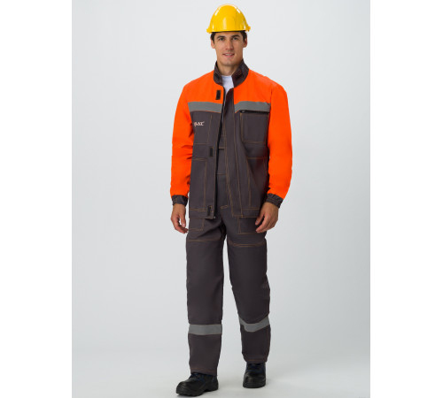 Костюм лесоруба Волат-Урбан СОП (тк.Нортон,262) п/к, серый/черный/оранжевый