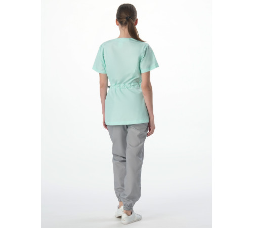 Костюм женский Симпл-001 (тк.Смесовая,120) MedLine, серый/мятный