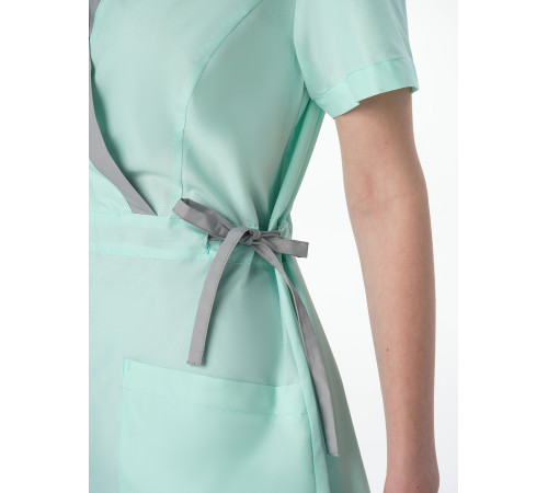 Костюм женский Симпл-001 (тк.Смесовая,120) MedLine, серый/мятный