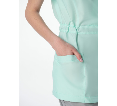 Костюм женский Симпл-001 (тк.Смесовая,120) MedLine, серый/мятный