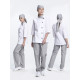 Костюм женский Канди (тк.ТиСи,120), серый/белый