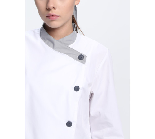 Костюм женский Канди (тк.ТиСи,120), серый/белый