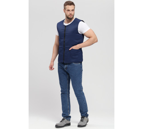 Жилет утепленный База (тк.Смесовая,210), т.синий