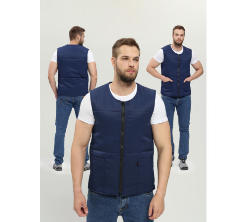 Жилет утепленный База (тк.Смесовая,210), т.синий
