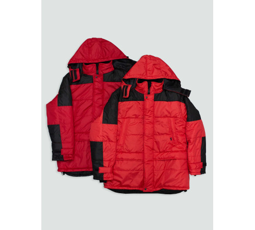 Куртка зимняя Европа (Дюспо), красный/черный