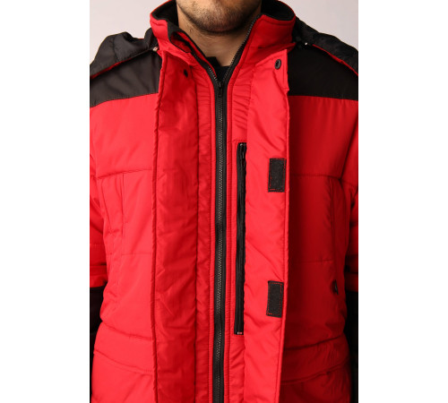 Куртка зимняя Европа (Дюспо), красный/черный