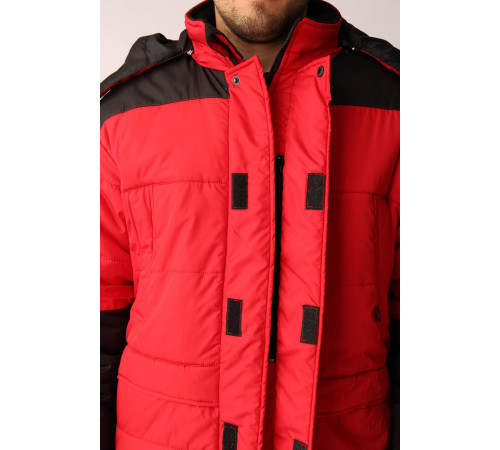 Куртка зимняя Европа (Дюспо), красный/черный