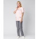 Женский костюм Ирис (ткань ТиСи), розовый/серый
