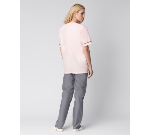 Женский костюм Ирис (ткань ТиСи), розовый/серый