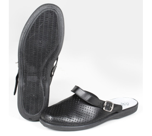 Сабо мужские нат. кожа Павел ПВХ ALMI (арт. 7202-00101) черный