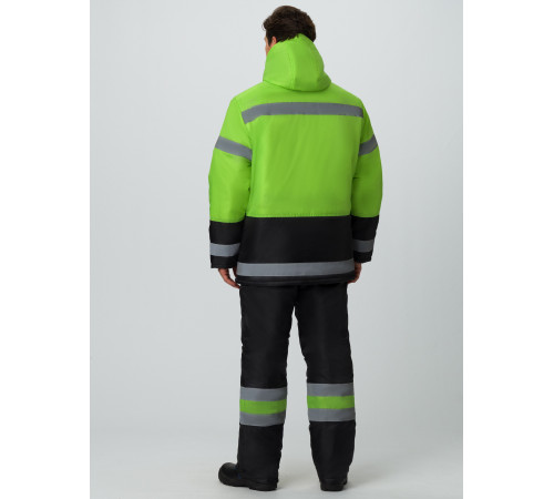 Костюм зимний Дорожник (Оксфорд) брюки, лимонный/черный