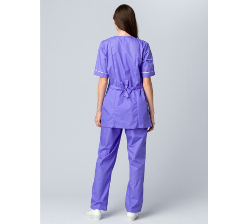 Женский костюм Вера (ткань ТиСи), сиреневый/белый