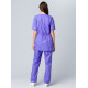 Женский костюм Вера (ткань ТиСи), сиреневый/белый
