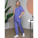 Женский костюм Вера (ткань ТиСи), сиреневый/белый