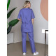 Женский костюм Вера (ткань ТиСи), сиреневый/белый