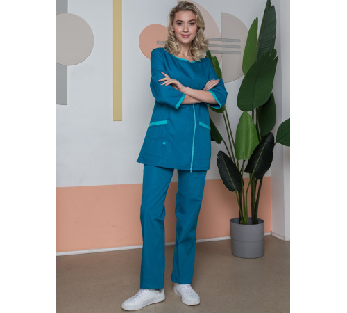 Женский костюм Вояж (ткань ТиСи), морская волна