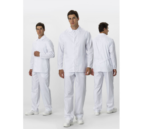 Брюки мужские ХАССП-Премиум (тк.Оптима,160), белый