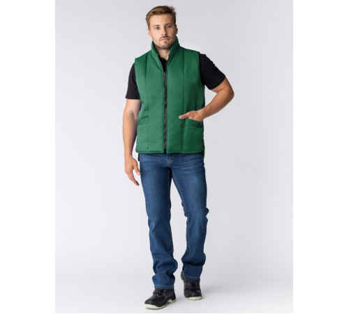 Жилет утепленный Универсальный (тк.Смесовая,210), зеленый