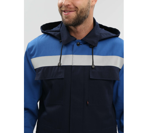 Костюм Эксперт-Антистат МВО NEW (тк.Смесовая,250) п/к, т.синий/васильковый