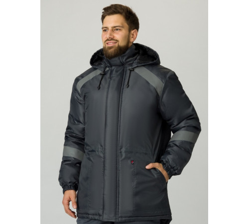 Куртка зимняя Прогресс (тк.Оксфорд), т.серый