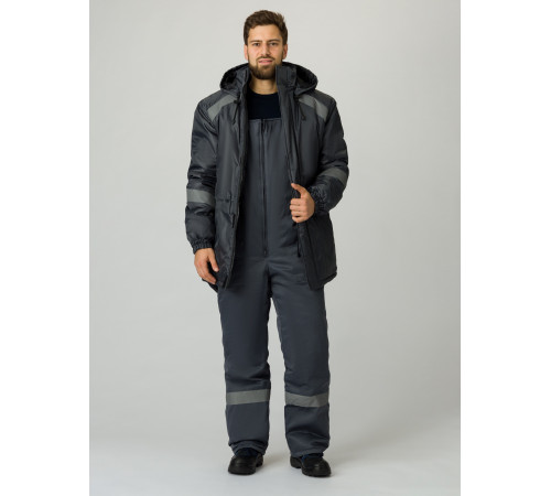 Куртка зимняя Прогресс (тк.Оксфорд), т.серый