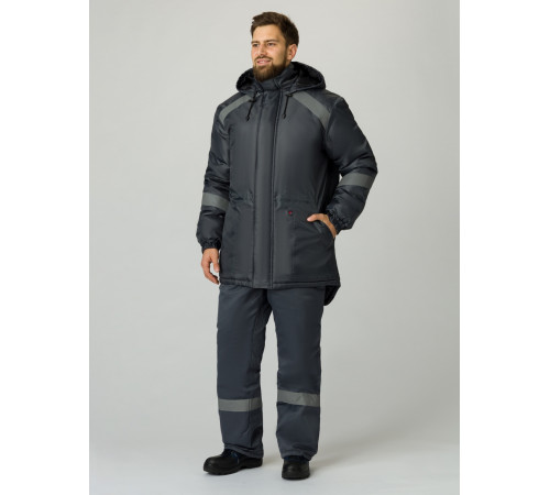 Куртка зимняя Прогресс (тк.Оксфорд), т.серый