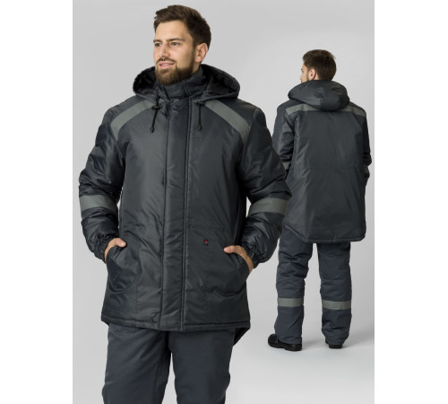 Куртка зимняя Прогресс (тк.Оксфорд), т.серый